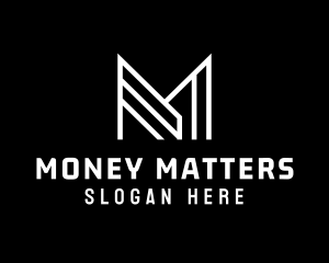 Property Monoline Letter M Business Logo