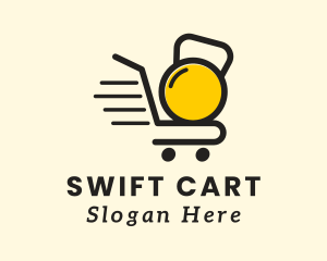 Kettlebell Market Cart logo design