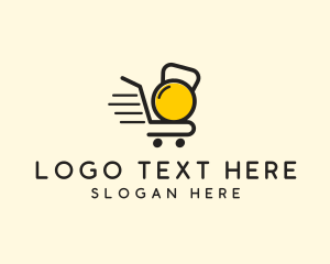Cart - Kettlebell Market Cart logo design