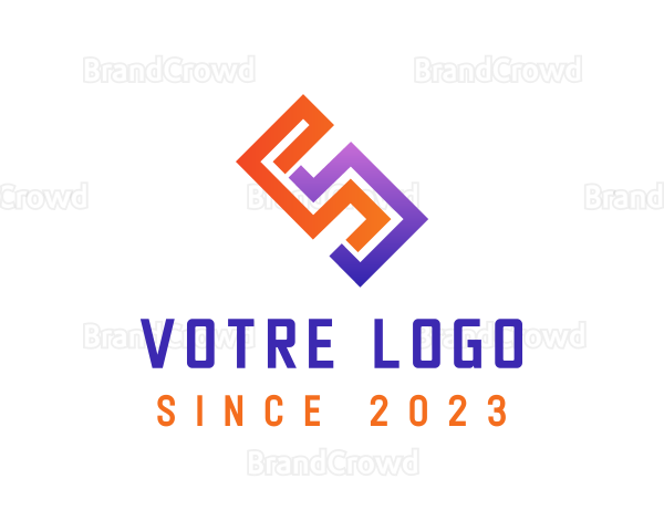 Geometric Studio Letter S Logo
