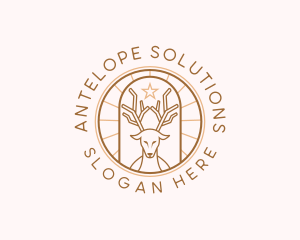 Deer Sanctuary Horn logo design