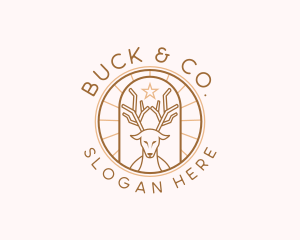 Deer Sanctuary Horn logo design