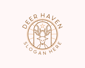 Deer Sanctuary Horn logo design