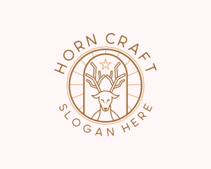 Deer Sanctuary Horn logo design