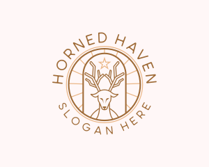 Deer Sanctuary Horn logo design