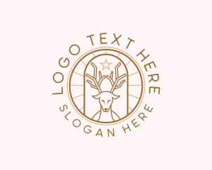 Stag - Deer Sanctuary Horn logo design