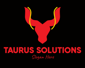 Bull Head Taurus logo design