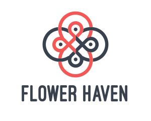 Loop Flower Pattern logo design