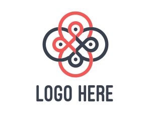 Pattern - Loop Flower Pattern logo design