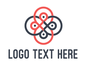 Fashion Store - Loop Flower Pattern logo design