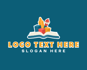 Study - Book Learning Art Kindergarten logo design