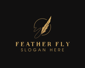 Law Feather Quill logo design