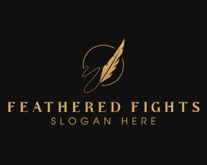 Law Feather Quill logo design