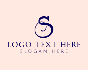 Stationery - Fashion Cursive Letter S logo design
