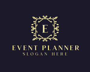 Event Planner Floral Wreath Logo