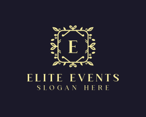 Event Planner Floral Wreath logo design
