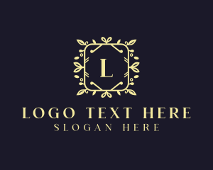 Event Planner Floral Wreath Logo