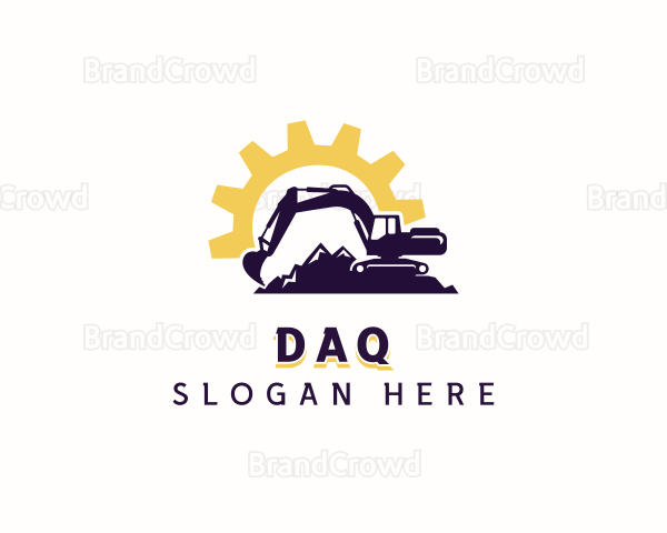 Industrial Excavator Mining Logo