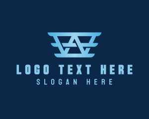 Shiny - Digital Tech Letter W logo design