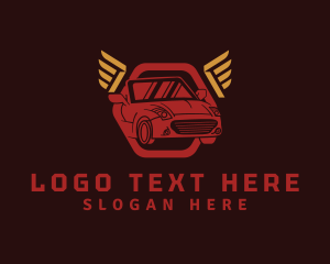 Car - Luxury Car Wings logo design