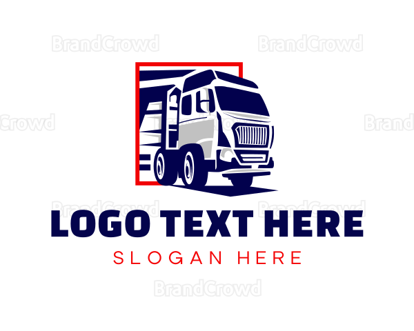 Trailer Truck Vehicle Logo