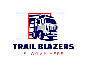 Trailer Truck Vehicle logo design