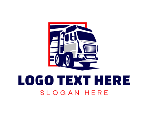 Truckload - Trailer Truck Vehicle logo design