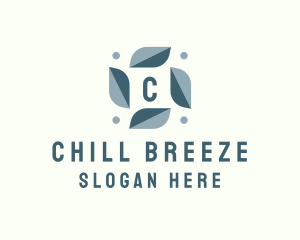 Leafy Aircon Breeze logo design