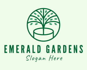 Garden Plant Pot logo design