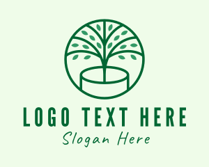 Bio - Garden Plant Pot logo design