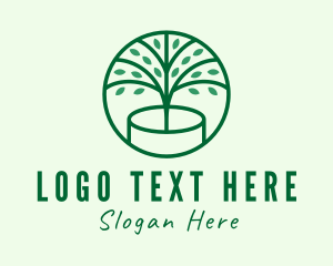 Garden Plant Pot Logo