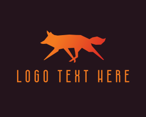Coyote - Gradient Fox Canine logo design
