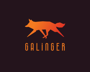 Gradient Fox Canine Logo