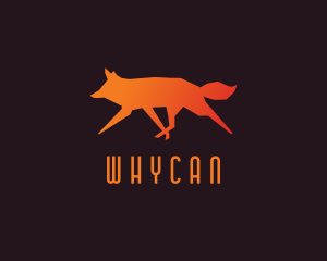 Gradient Fox Canine Logo