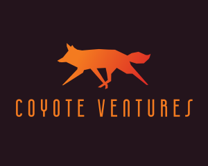 Gradient Fox Canine logo design