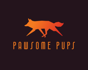 Gradient Fox Canine logo design
