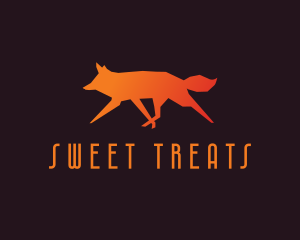 Gradient Fox Canine logo design