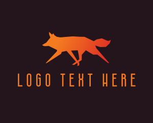 Expensive - Gradient Fox Canine logo design