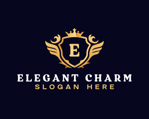 Crown Shield Elegant logo design