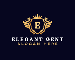 Crown Shield Elegant logo design