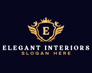 Crown Shield Elegant logo design