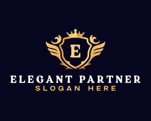 Crown Shield Elegant logo design