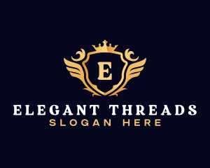 Crown Shield Elegant logo design