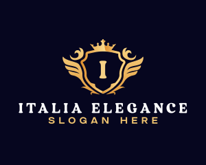 Crown Shield Elegant logo design