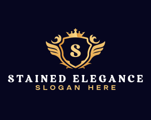 Crown Shield Elegant logo design