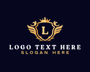 Elegant - Crown Shield Elegant logo design