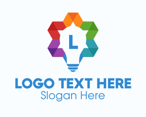 Twitter - Colorful Star Bulb Lettermark logo design
