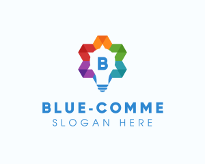 Multicolor - Colorful Geometric Star Bulb logo design