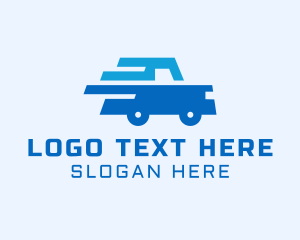 Moving Company - Blue Automotive Car logo design
