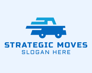 Blue Automotive Car logo design